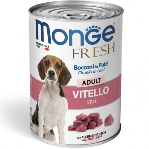 Monge - Dog Fresh Adult Vitello gr.400 x 24p.