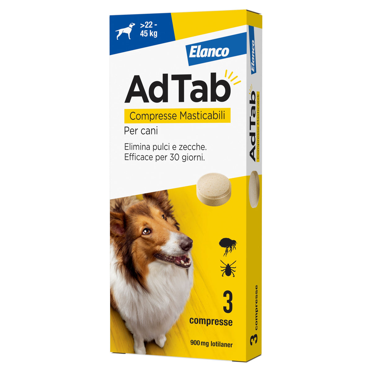 Ad Tab - Comp. Masticabili per Cani 900 mg. da kg.22 a kg.45 x 3p.