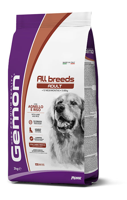 Gemon - All Breeds Adult con Agnello e Riso kg.15