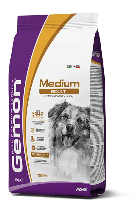 Gemon - Dog Medium Adult Pollo e Riso kg.15