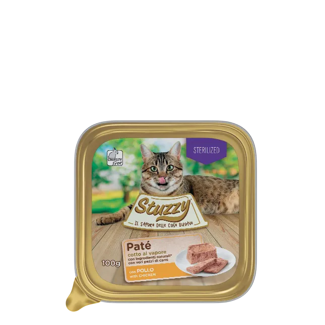 Stuzzy - Cat Patè Sterilized Pollo gr.100 x 32p.