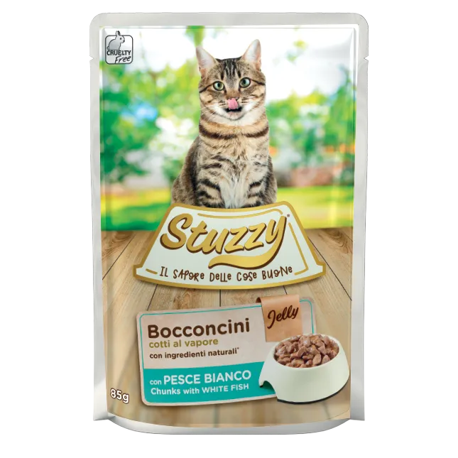 Stuzzy - Cat Bocconcini Jelly Pesce Bianco gr.85 x 24p.