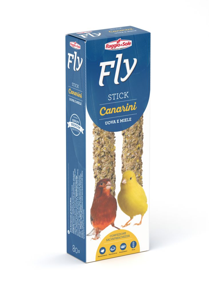 Fly - Ornitologia Stick Canarini Uova e Miele  Astucci x 2p. da gr.80